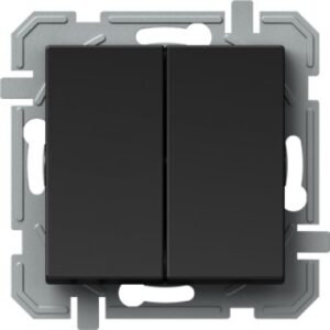 Logiq Intreruparor Dublu 10A 1P Negru, TEM Modul TEM-SQ50BKXO-U