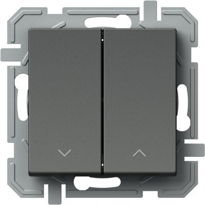 Logiq Intrerupator Storuri Dublu 1P 10A 250V Antracit, TEM Modul TEM-SQ52ATNT09XO-U
