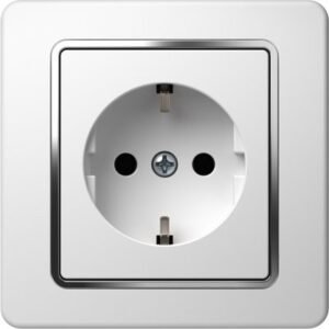 Ekonomik Priza SCHUKO 1P 16A ST IP20 Alb, TEM Modul TEM-VE10CO-B