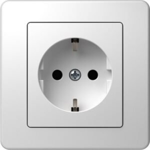 Ekonomik Priza SCHUKO 1P 16A ST IP20 Alb, TEM Modul TEM-VE10PW-U