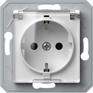 Ekonomik Priza SCHUKO cu cap. 1P 16A ST IP20 Alb, TEM Modul TEM-VE11PTXO-U