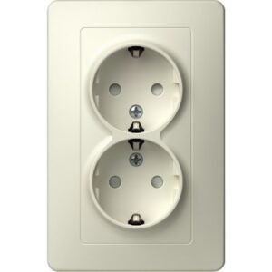 Ekonomik Priza SCHUKO 2P 16A ST IP20 Crem, TEM Modul TEM-VE16IWKS-B
