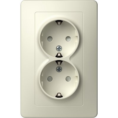 Ekonomik Priza SCHUKO 2P 16A ST IP20 Crem, TEM Modul TEM-VE16IWKS-B