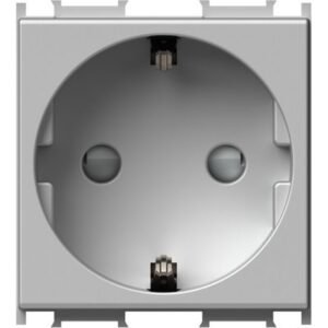Modul Priza SCHUKO 1P 16A ST IP20 2M argint, TEM Modul TEM-VM10ES-B