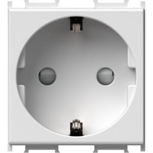 Priza schuko 1P 16A ST IP20 2 module TEM-VM10PW-U, alb