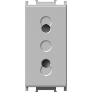 Modul Priza S. EURO 1M 10A ST IP20 Argintiu, TEM Modul TEM-VM20ES-B