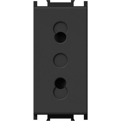 Modul Priza S. EURO 1M 10A ST IP20 Negru, TEM Modul TEM-VM20SB-U