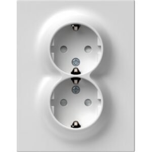 Logiq Priza Dubla SCHUKO Slim 16A Alb, TEM Modul TEM-VQ16PWF-U