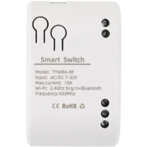 Modul de comanda cu un canal, receptor RF (433.92MHz) comunicatie Wi-Fi si Bluetooth pentru sistemele de automatizare TYWRA-RF