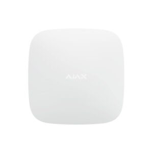 Unitate centrala wireless AJAX Hub 2 WH, 100 dispozitive, 2000 m, verificare vizuala alarma