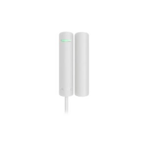 Contact magnetic Ajax DoorProtect Fibra WH, aparent, 1 intrare NC, reed, alb