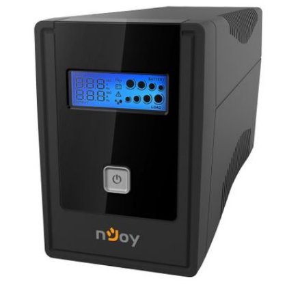 UPS nJoy Cadu 850, 850VA/480W, Afisaj LCD cu ecran tactil, 2 x prize Schuko protejate si conectate la baterie, 1 x RJ11/RJ45 UPCMTLS685TCAAZ01B