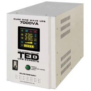 UPS centrala termica (lemne / gaz) 7000VA / 5000W TED Electric TED001696, 48 V, utilizeaza 4 acumulatori 12V (neinclusi), borne externe