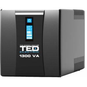 Ups 1300VA/750W LCD TED Line cu stabilizator 4 iesiri schuko, repornire automata, 2x 7Ah, USB Management, TED004635