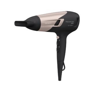 Uscător de păr Rowenta Studio Dry Glow CV5831F0  2100W  6 trepte de viteza si temperatura  tehnologie Thermo control  difuzor pentru volum  negru&ro