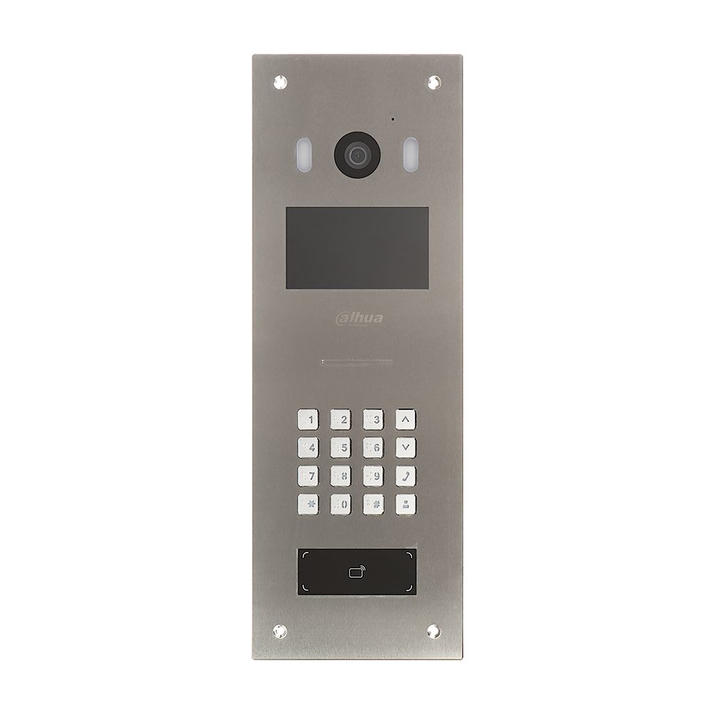Videointerfon de exterior IP Dahua VTO6521K, 2 MP, IC card, PIN, cod QR, deblocare de la distanta, 20.000 utilizatori, aparent/ingropat