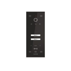 Videointerfon de exterior Electra VPM.02S03.ELBH4, RFID, 2 familii, aparent, 4 fire, negru