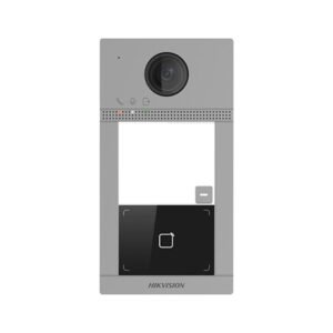 Videointerfon de exterior IP WiFi Hikvision DS-KV8113-WME1(C), 1 familie, Mifare, 2MP, IR, PoE, aparent