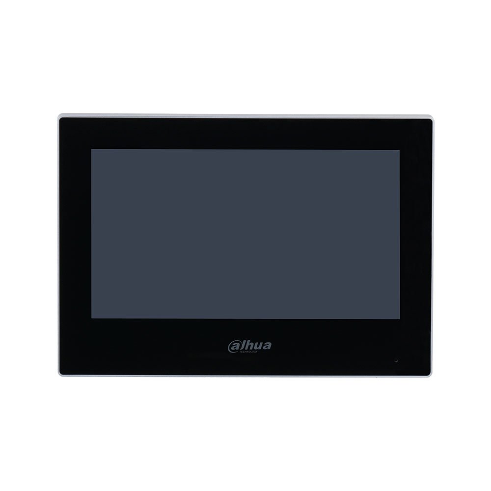 Videointerfon de interior IP Dahua VTH2621G-WP, 7 inch, PoE, aparent, negru