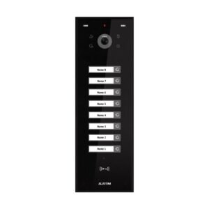 Videointerfon de exterior Electra VPU.08S03.ELBTL, 8 familii, 800 LTV, RFID, aparent, negru