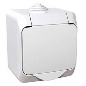 Priza simpla aparenta cu capac Cedar Plus Schneider WDE000541