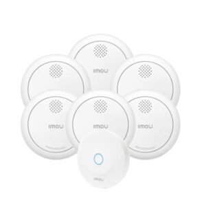 Kit detectori fum smart IMOU ZSM1-EU, 85dB, Zigbee, 2.4 Ghz, 130 m, 6 detectori, 1 gateway